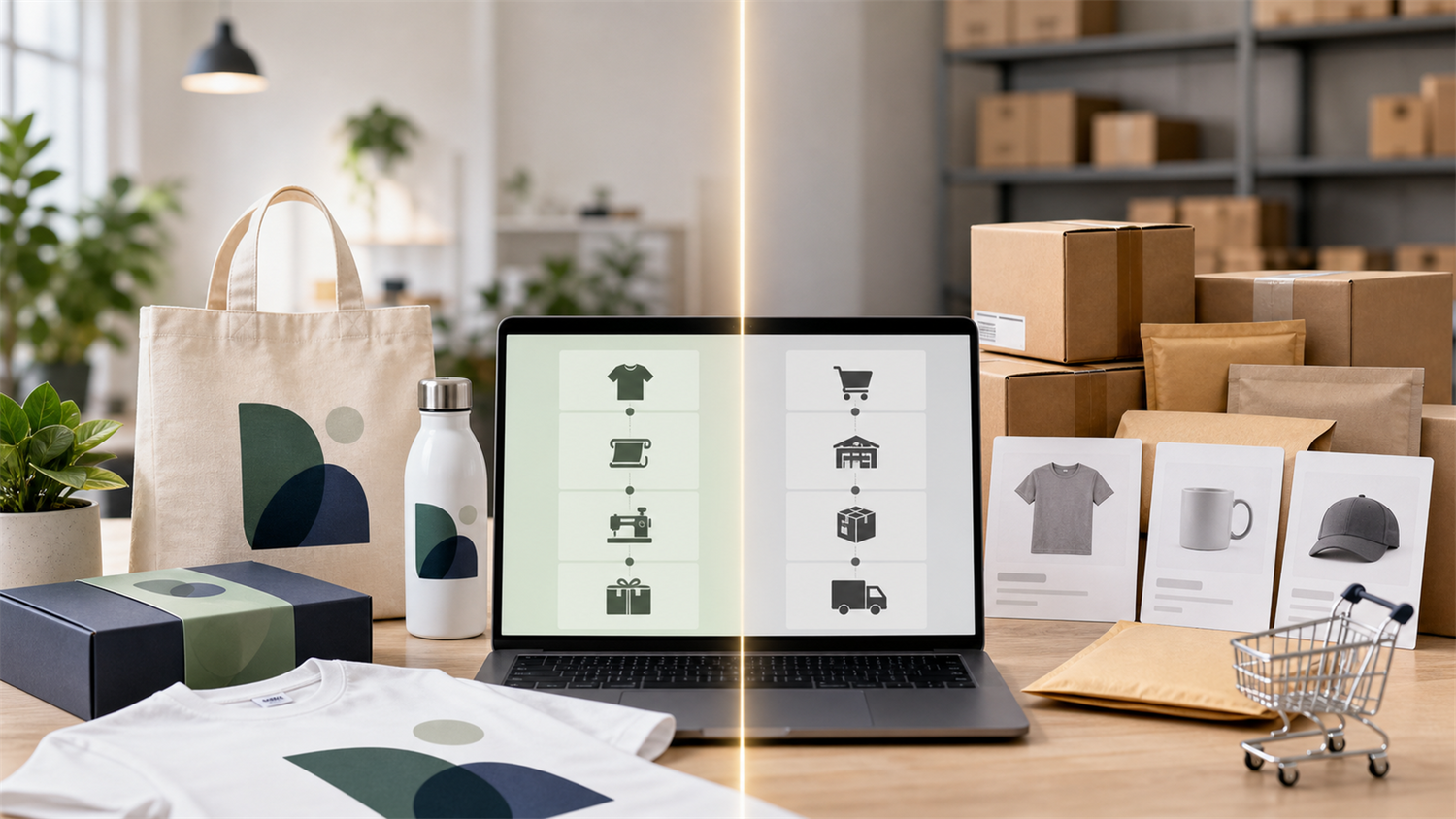 Print on demand vs dropshipping comparison for Indian brands using ShelfMerch custom merchandise