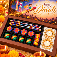 Open Spark Trail Celebration Box with rockets, rassi bombs, zameen chakris, anars and pearl candles