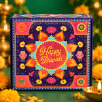 Happy Diwali decorative gift box with mandala design