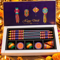 Open Lantern Glow Celebration Box with rockets, rassi bombs, zameen chakris and anars