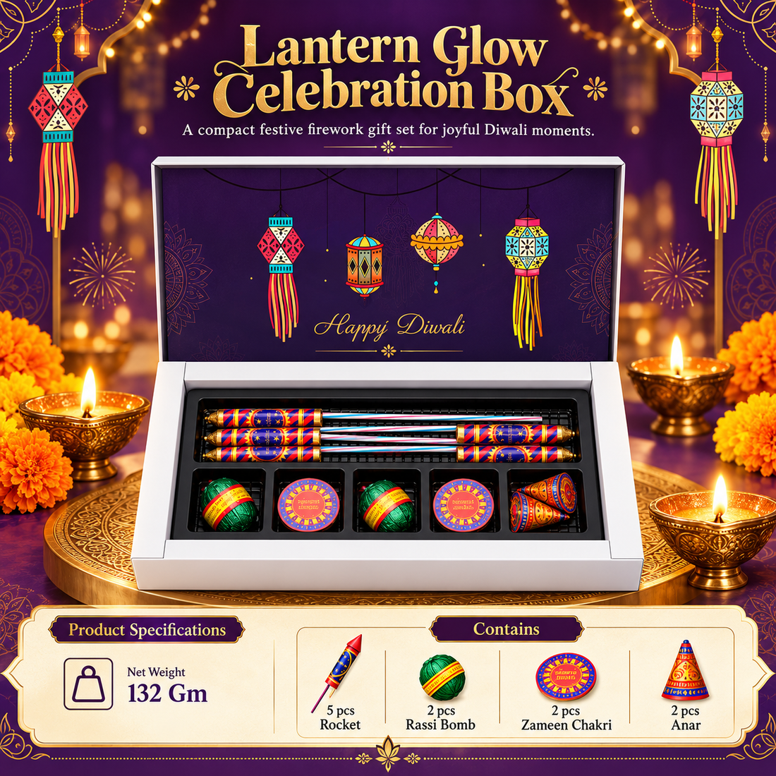 Lantern Glow Celebration Box product specifications and contents
