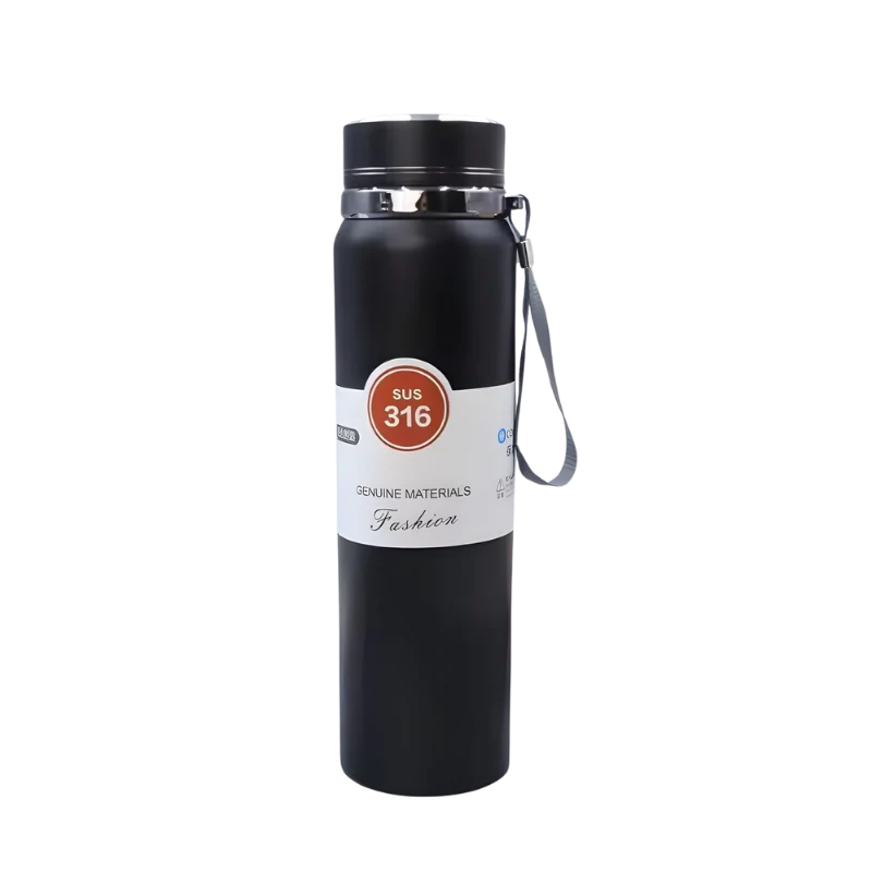 Work Well Stainless Desk Bottle (Black)