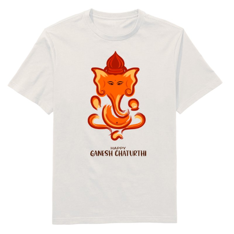 Happy Ganesh Chaturthi Round Neck T-Shirt