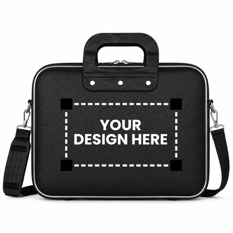 Premium Leatherette Office Laptop Bag With Adjustable Shoulder Strap