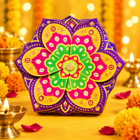 Decorative lotus-shaped festive gift box