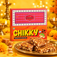 Chikky Indian nuts chikki bar, peanut brittle