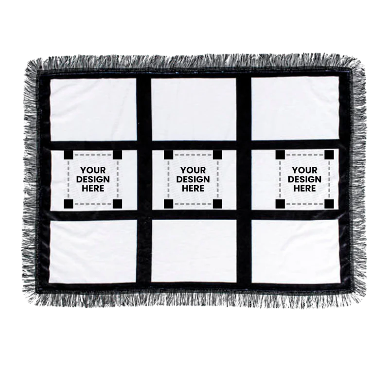 Customized Nine Pannal Plush Throw Blanket