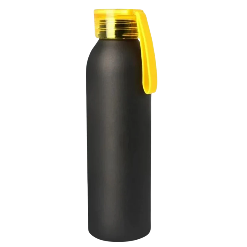 Aluminium Metal Bottle With Silicon Cap (Yellow)