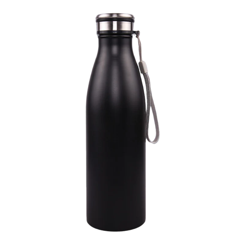 Hight Quality Stainless Steel Bottle  With String (Black)