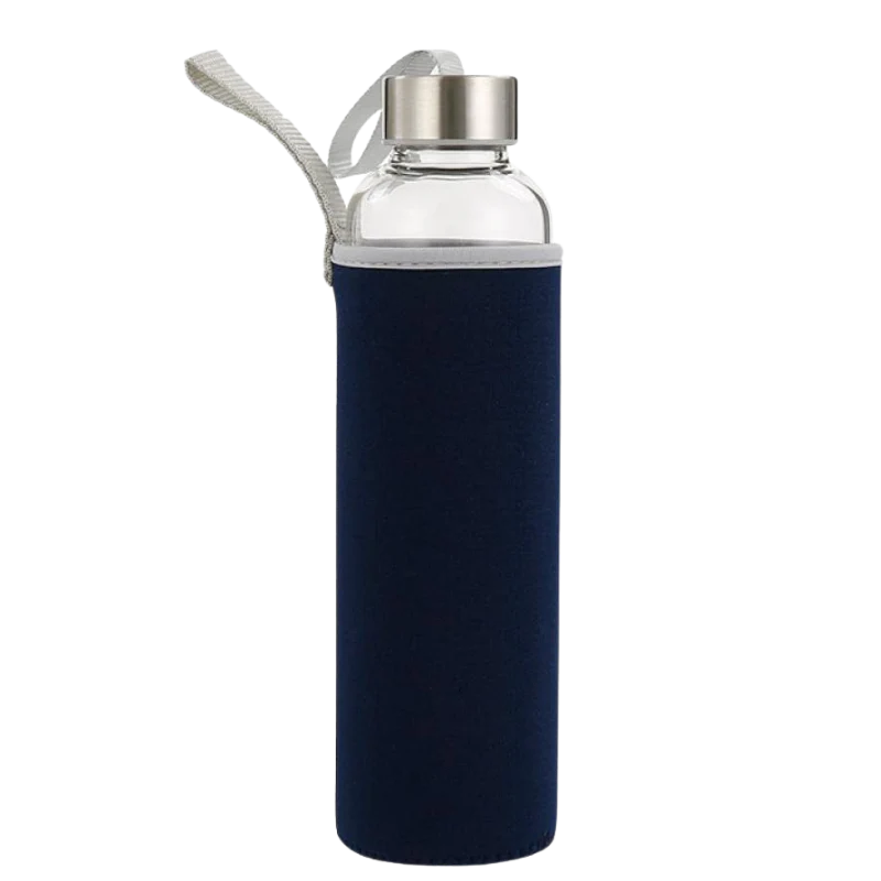 Borosilicate Glass Bottle With Silicone Pouch