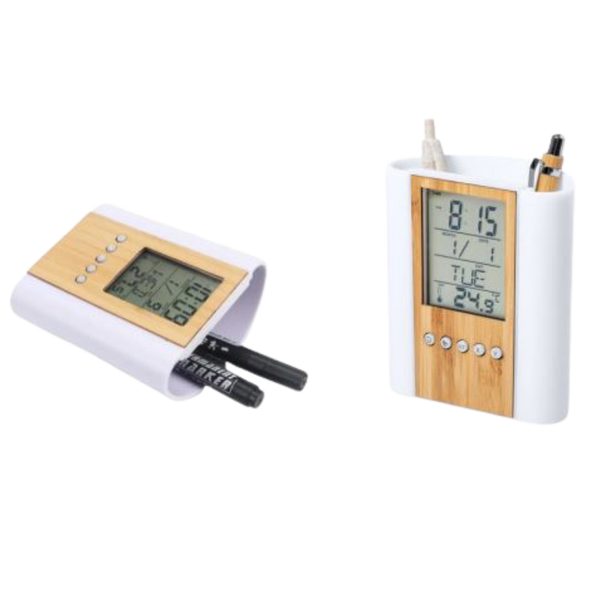 Bamboo wood led digital clock