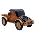 Bamboo Led Digital Classic Vintage Car Speaker