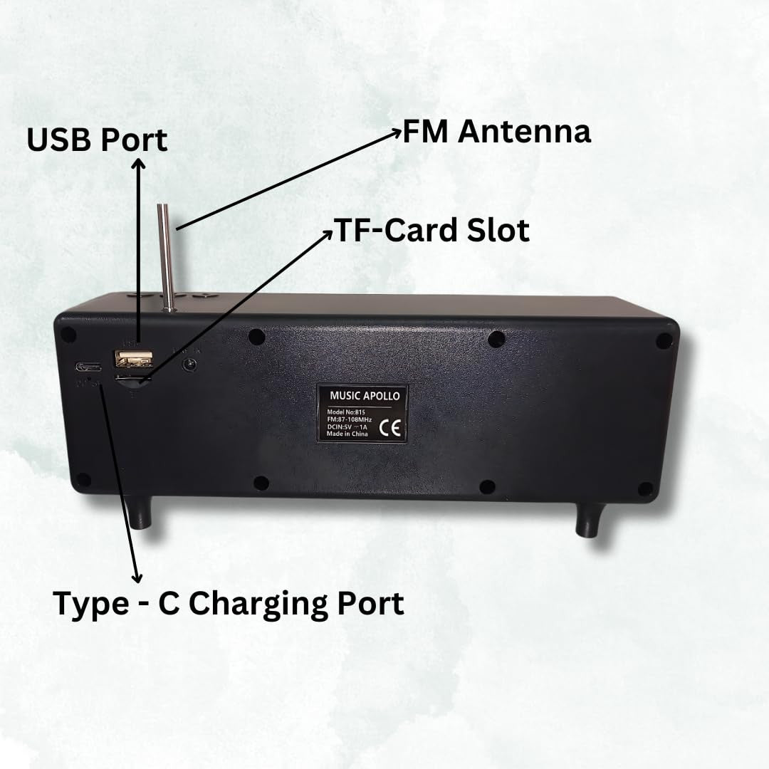 Wooden Bluetooth Speaker with FM Radio