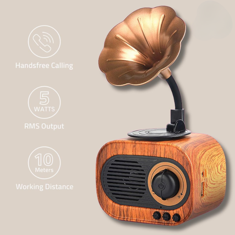 Vintage Gramophone Bluetooth Speaker