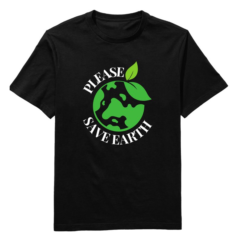 Please Save Planet Round Neck T-shirt