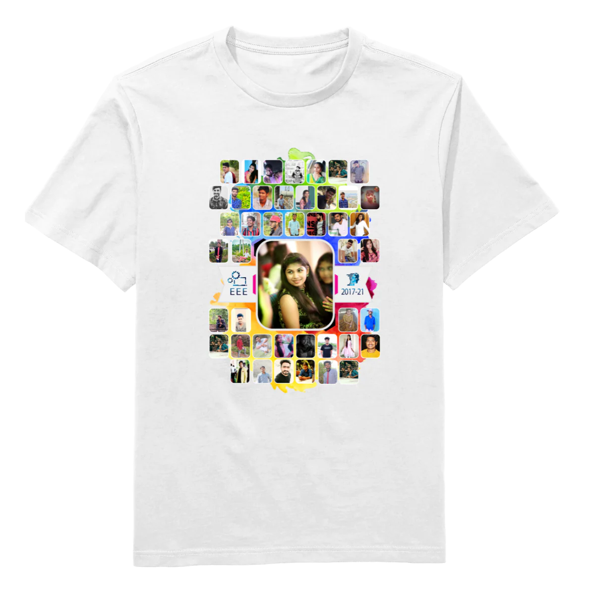 Zig Zag Model Round Neck T-Shirt