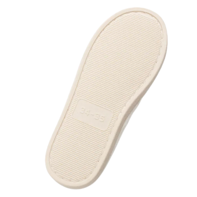 Think Wear Kids Fuzzy Close Toe Full White Slippers