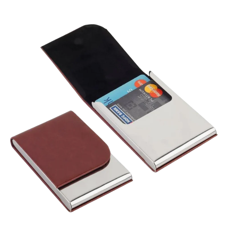 Vertical Brown Card Holder