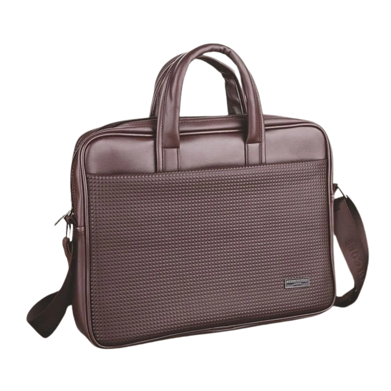 Kenneth Coal Pyramid Laptop Bag (Brown)