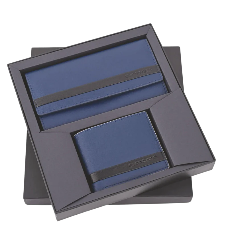 Giordano Ladies & Gents Wallet Combo (Blue)