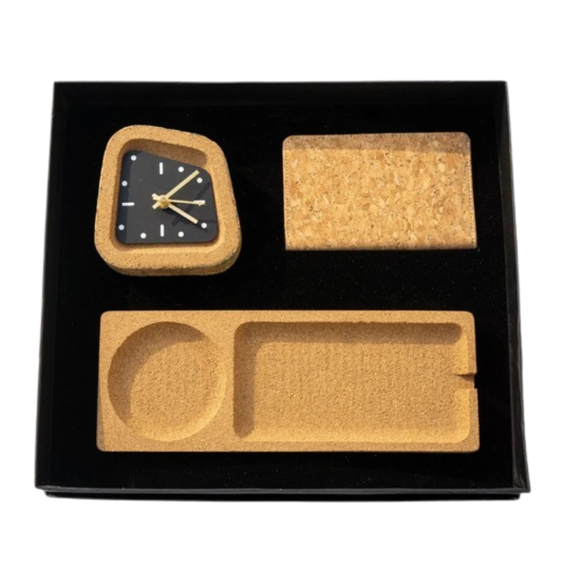Cork Timekeeper Desk Set