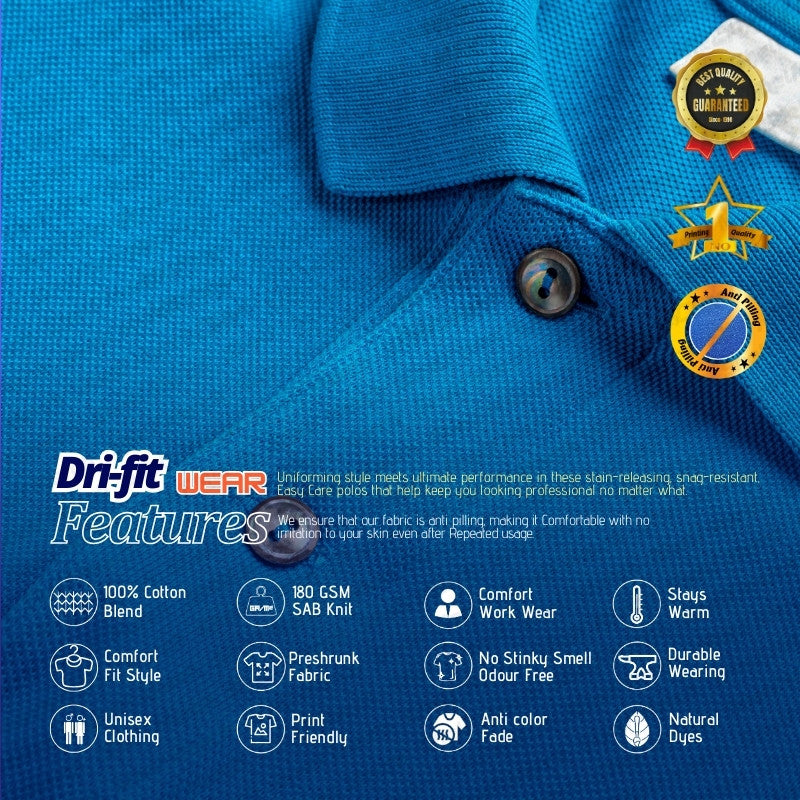 Customized Deluxe Polo T-Shirt With Your Company Logo | Order Logo Printed Tees | shelfmerch.store