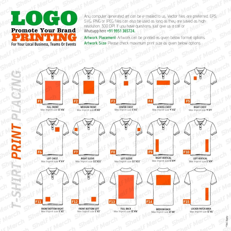 Customized Deluxe Polo T-Shirt With Your Company Logo | Order Logo Printed Tees | shelfmerch.store