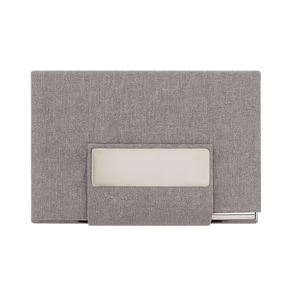 Grey Flip Card Holder