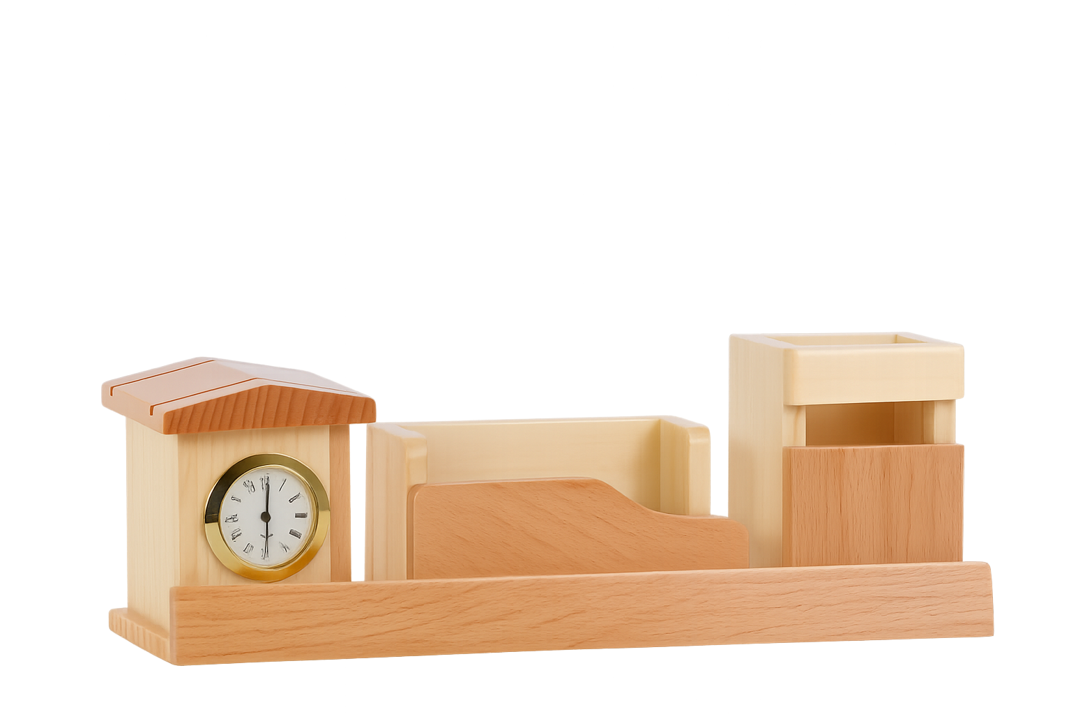 Timeless Wooden Desk Organizer