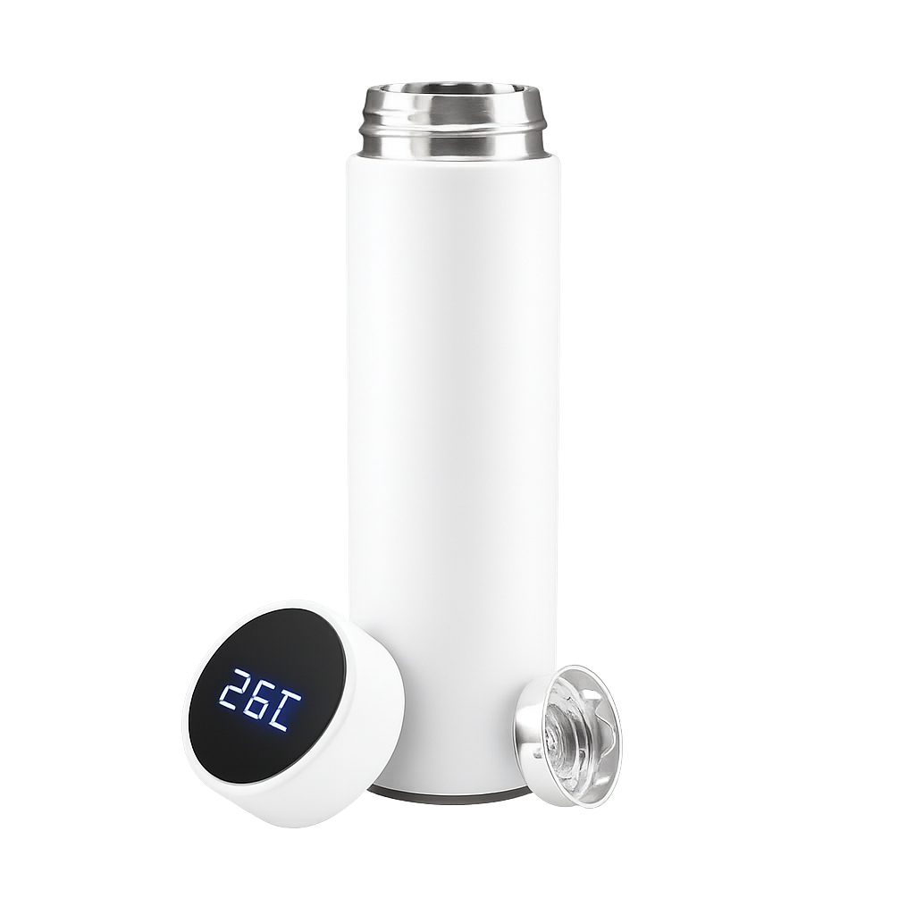 Temperature Display Bottle (White)