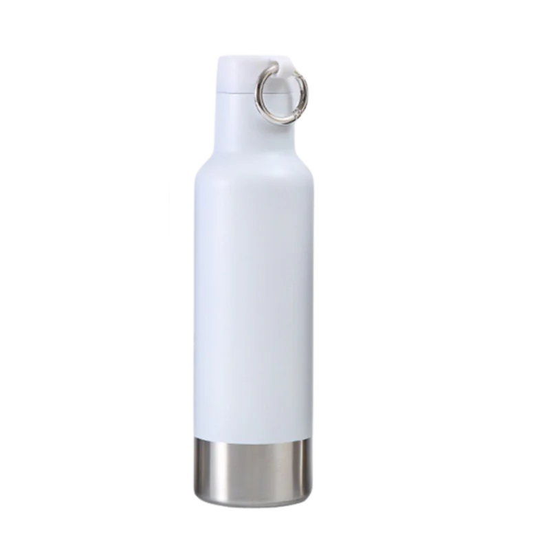 Office Onyx Stainless Desk Bottle (White)