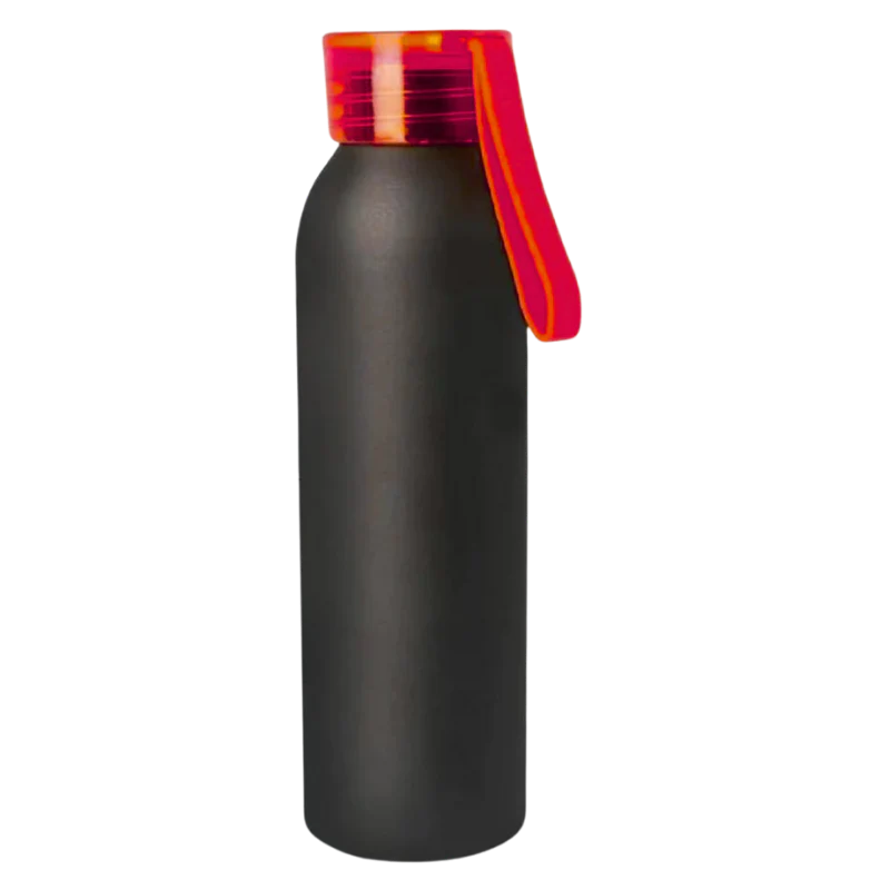 Aluminium Metal Bottle With Silicon Cap (Red)