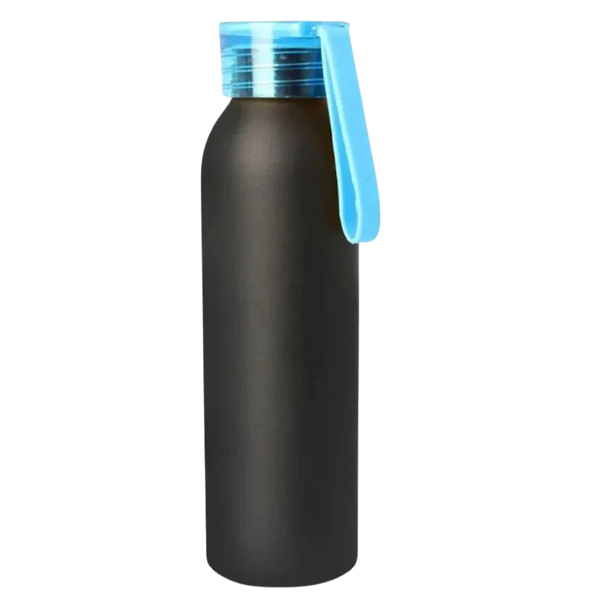 Aluminium Metal Bottle With Silicon Cap (Blue)