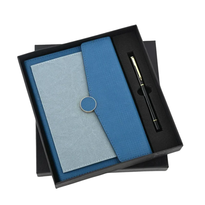 Envoloped Diary And Pen Set (Blue)