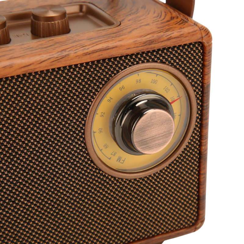 Wireless wooden FM radio