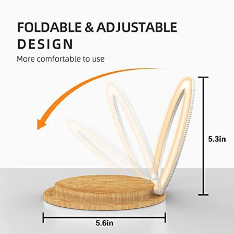 Wooden Wireless Charger with Lamp