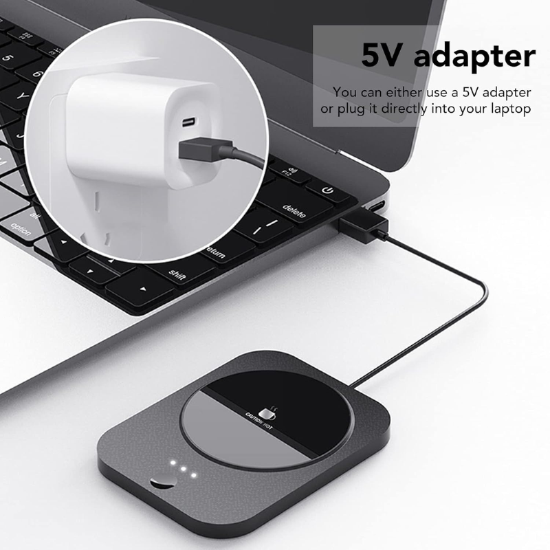 Black heating electric mug