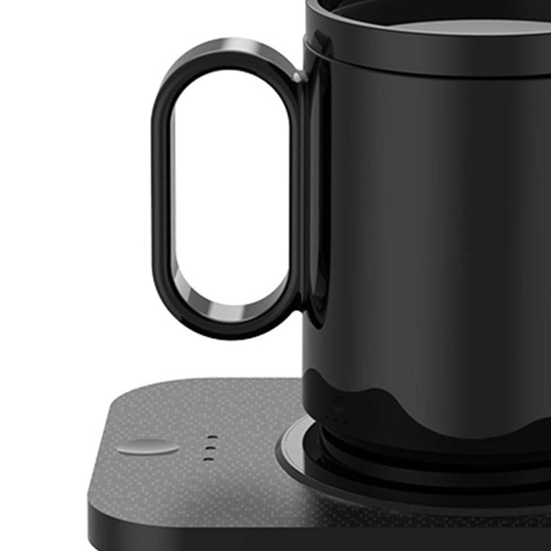 Black heating electric mug