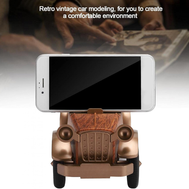 Bamboo Led Digital Classic Vintage Car Speaker