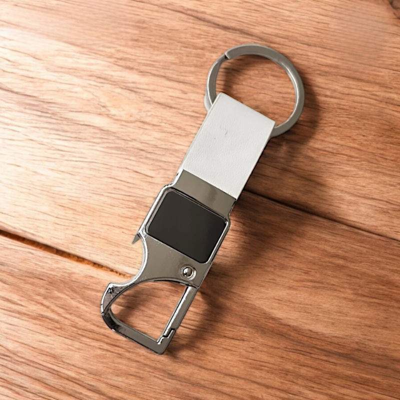 Metal keychain And Ball Pen kit (White)