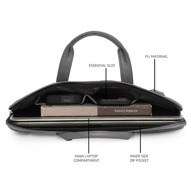 Naurica Laptop Bag Checks (Gray)