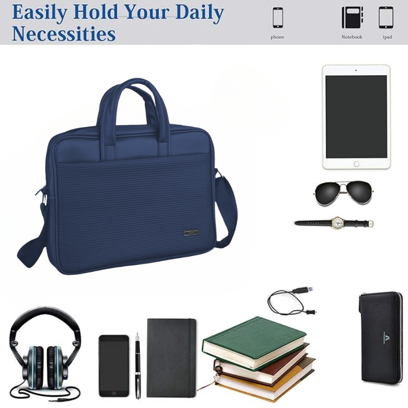 Kenneth Coal Pyramid Laptop Bag (Blue)