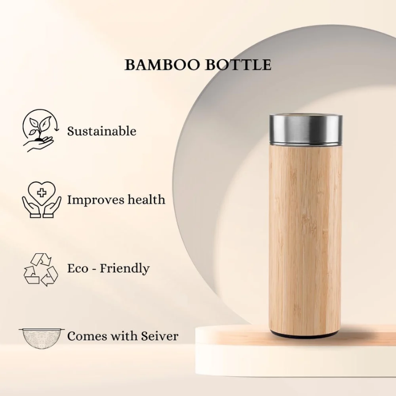 Bamboo Thermos Vacuum Flask