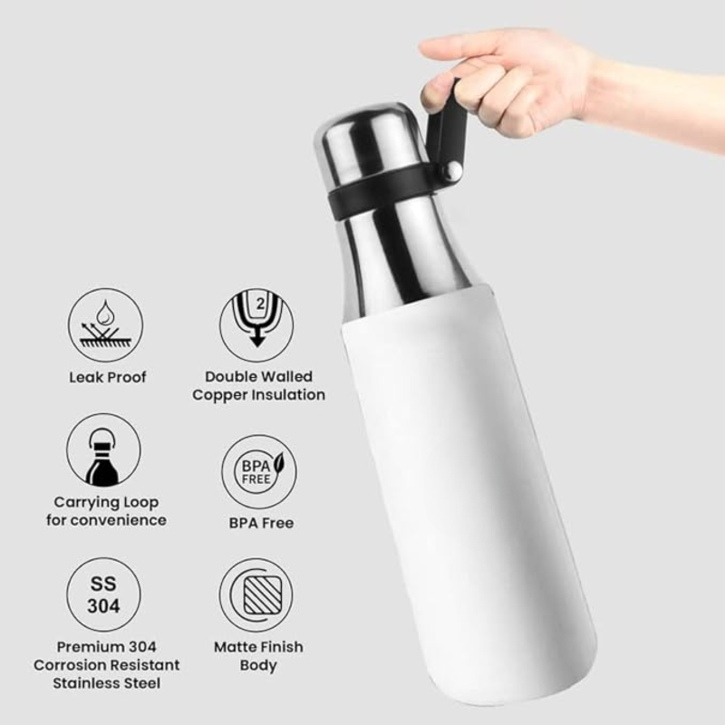 Work Well Stainless Bottle (White)