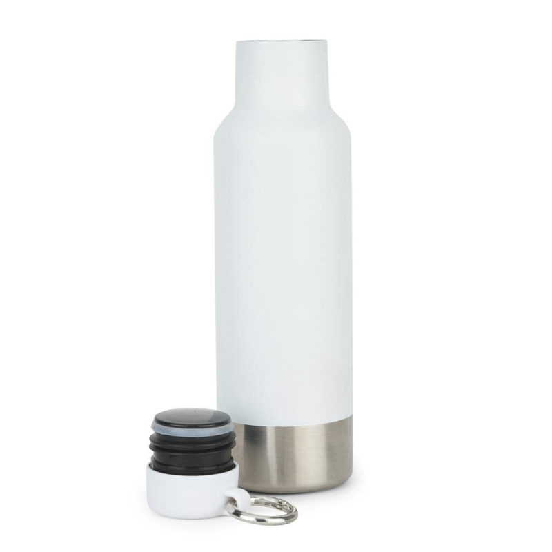 Office Onyx Stainless Desk Bottle (White)