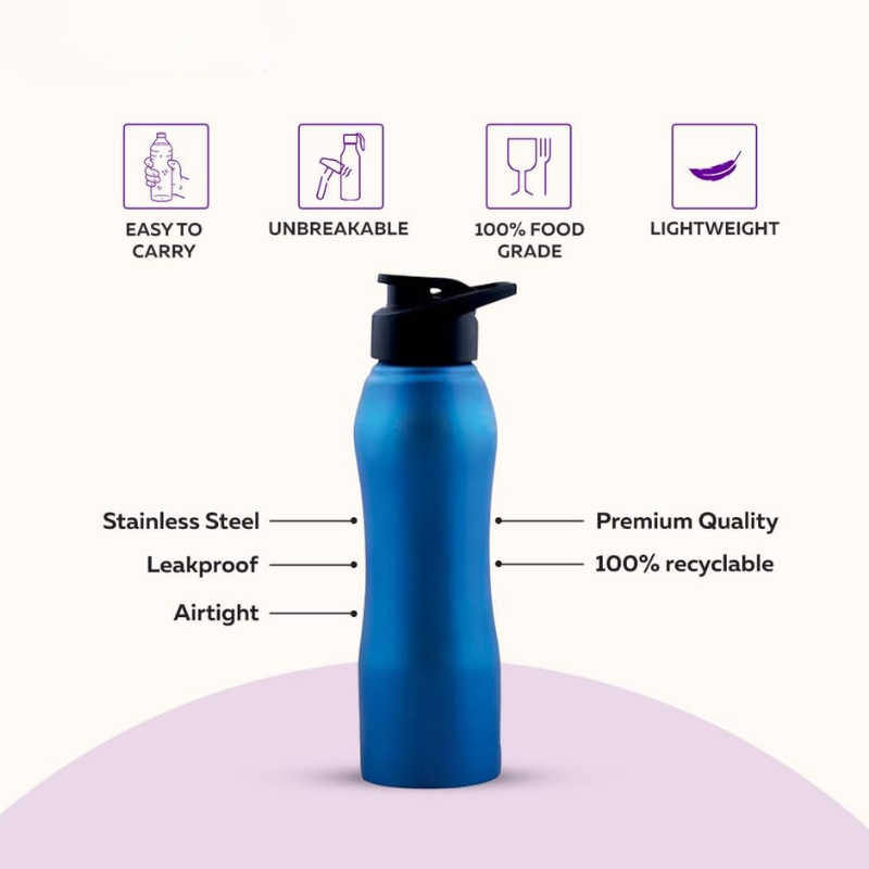 Elite Stainless Steel Water Bottle (Blue)