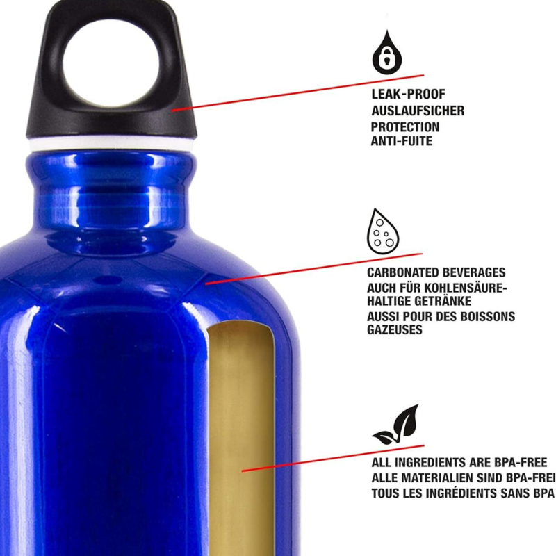 Aluminium Metal Glossy Bottle (Blue)