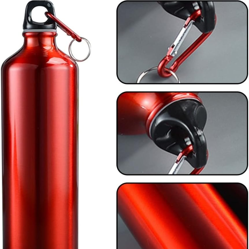 Aluminium Metal Glossy Bottle (Red)
