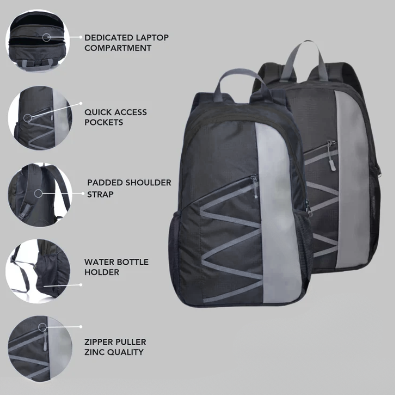 Stripes Backpack (Black)