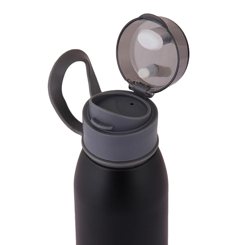 Stainless Steel Bottle With Handle (Black)